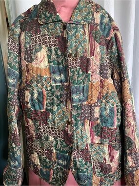 Anna and Frank Multicolor Silk Blouse with Blue Logo Tag